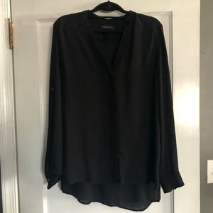 Banana Republic Sheer Black Blouse